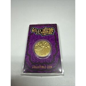 Willy Wonka Chocolate Factory Gold Coin Official Limited Edition Collectible